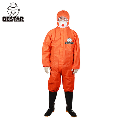 대전 방지 SM 오렌지색 버릴 수 있는 의학 보호하는 상하가 붙은 작업복